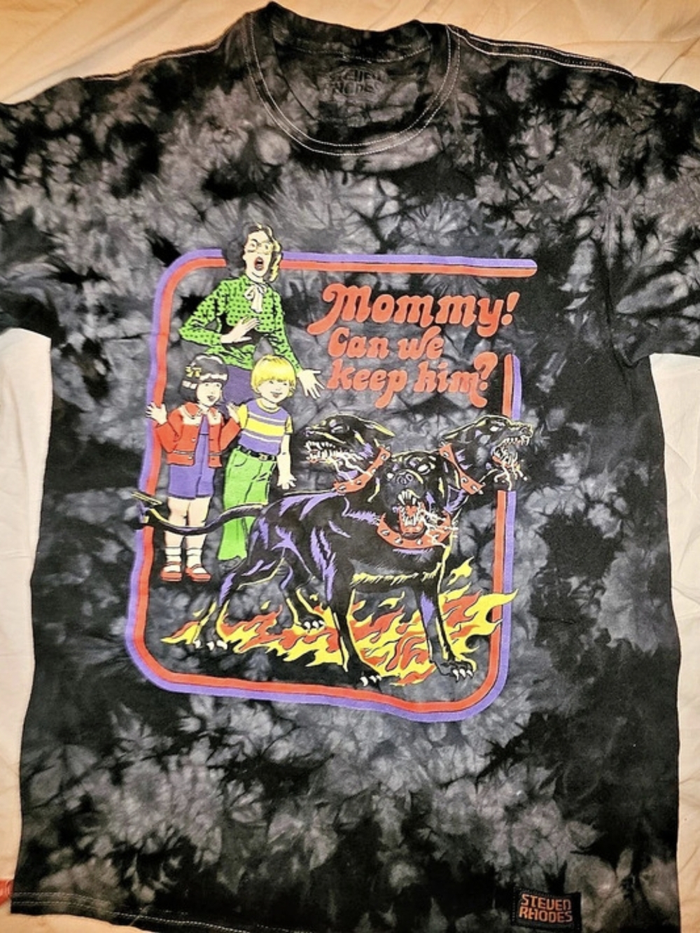 Steven Rhodes Mommy! Can We Keep Him? Cerberus Tie-Dye T-Shirt Tee
